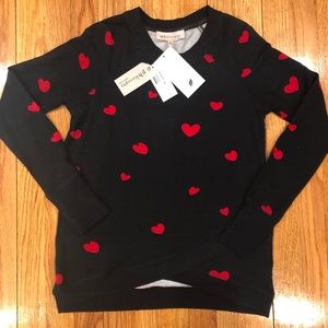 Philosophy long sleeve pullover- back with red heart size XS